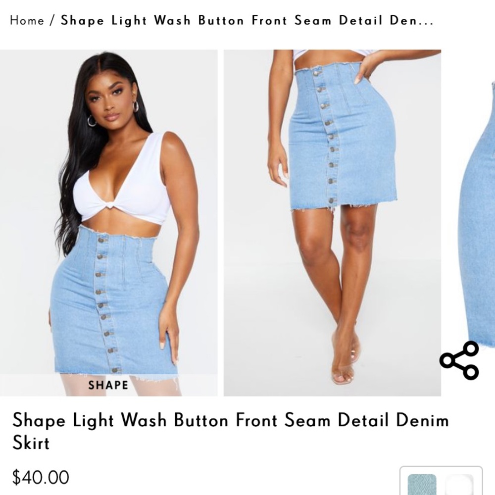 PLT denim skirt worn once